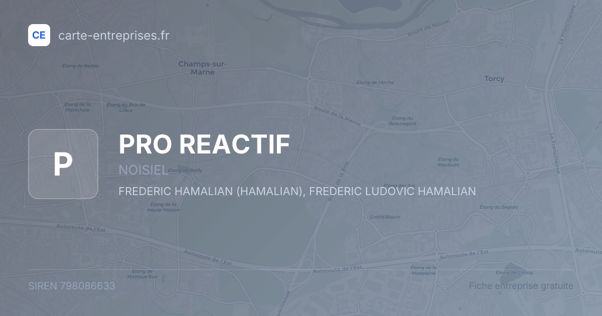 PRO REACTIF — 798086633 — fiche entreprise