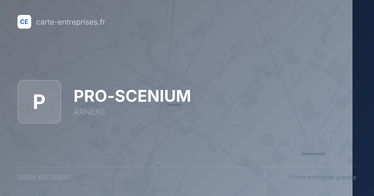 PRO-SCENIUM — 453705691 — fiche entreprise