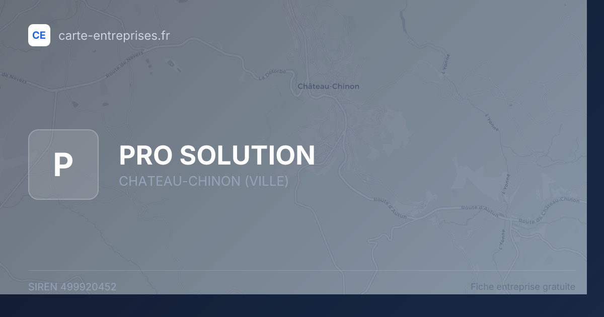 PRO SOLUTION — 499920452 — fiche entreprise
