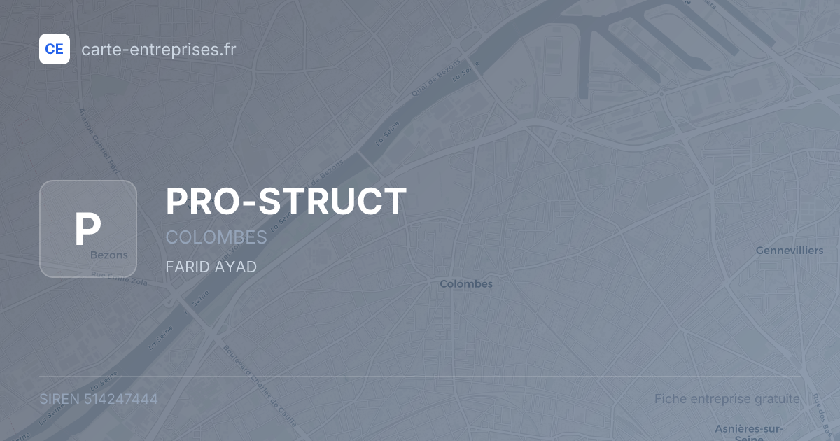 PRO-STRUCT — 514247444 — fiche entreprise