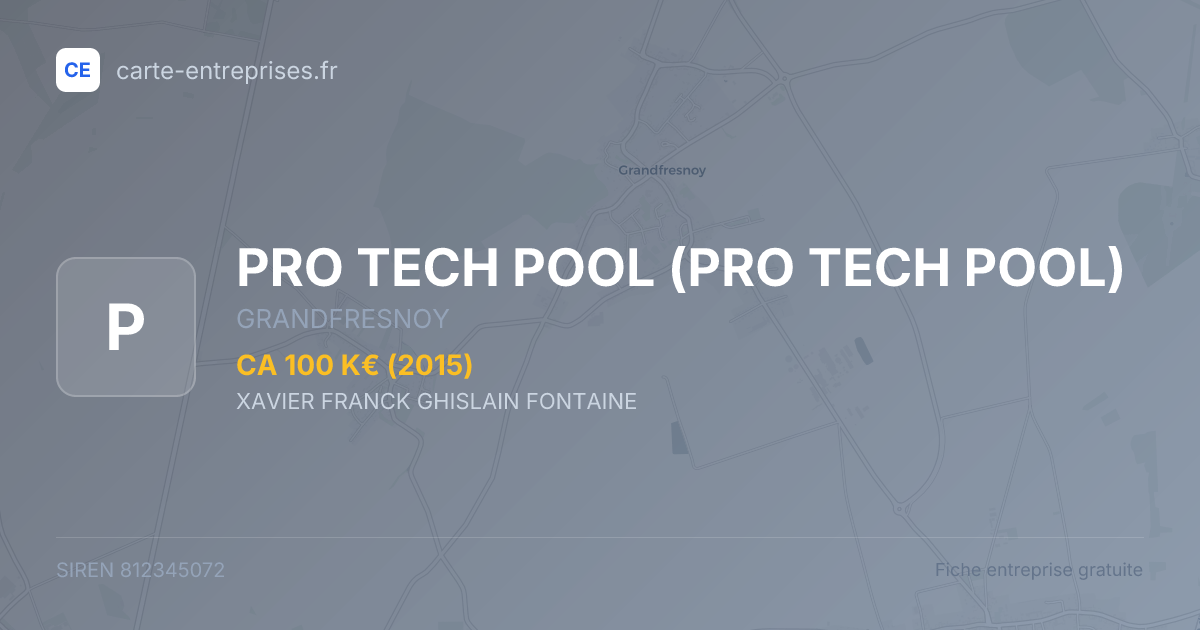 PRO TECH POOL — 812345072 — fiche entreprise