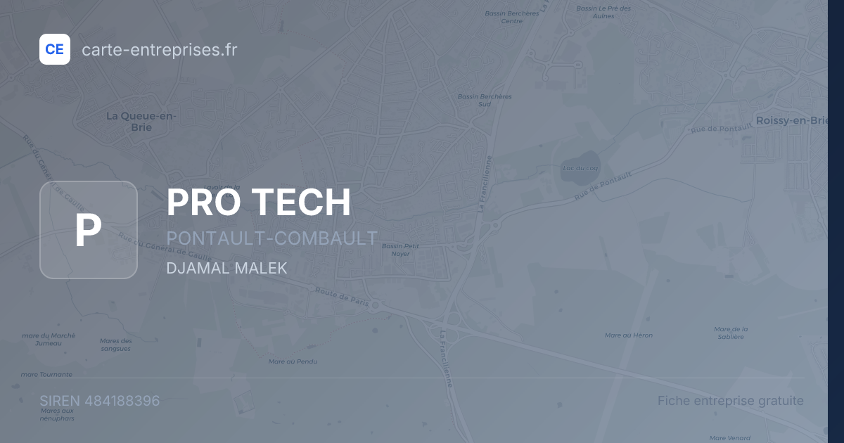 PRO TECH — 484188396 — fiche entreprise