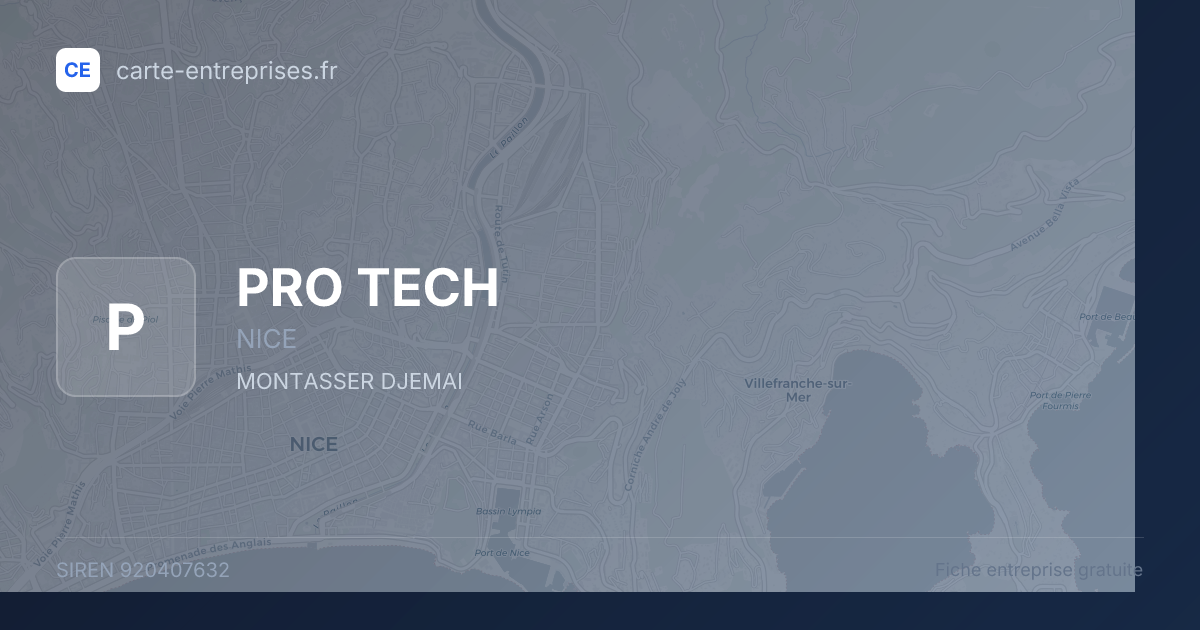 PRO TECH — 920407632 — fiche entreprise