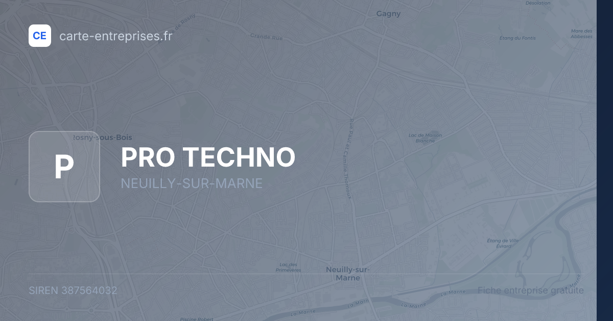 PRO TECHNO — 387564032 — fiche entreprise