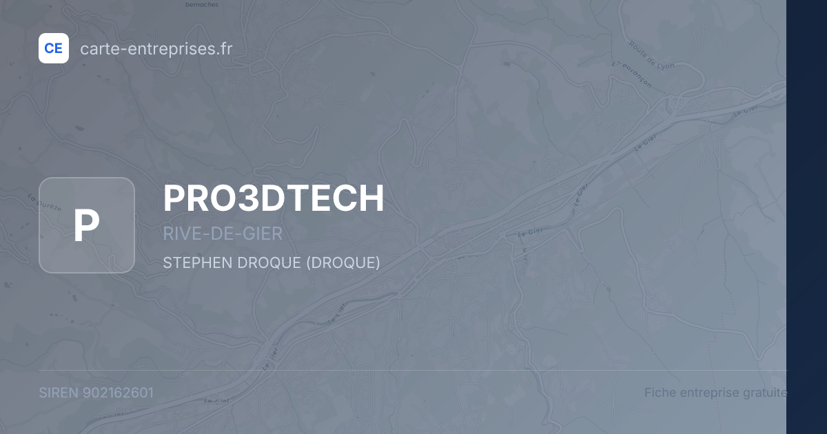 PRO3DTECH — 902162601 — fiche entreprise