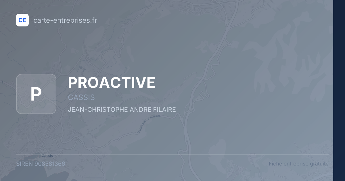 PROACTIVE — 908581366 — fiche entreprise