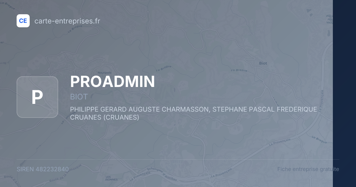 PROADMIN — 482232840 — fiche entreprise