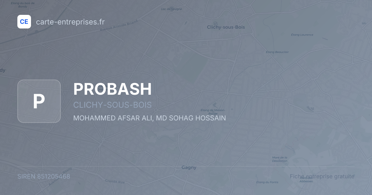 PROBASH — 851205468 — fiche entreprise