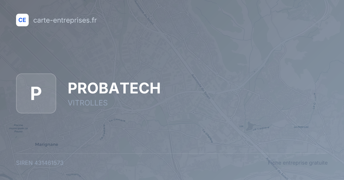 PROBATECH — 431461573 — fiche entreprise
