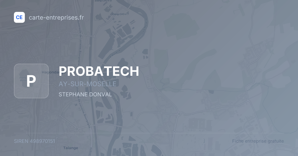 PROBATECH — 498970151 — fiche entreprise