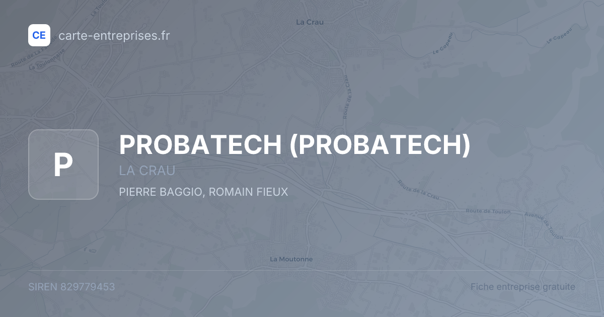 PROBATECH — 829779453 — fiche entreprise