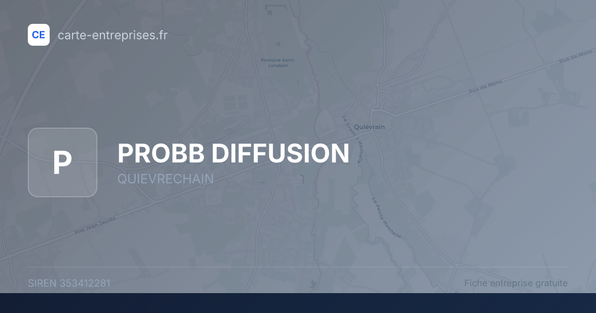 PROBB DIFFUSION — 353412281 — fiche entreprise
