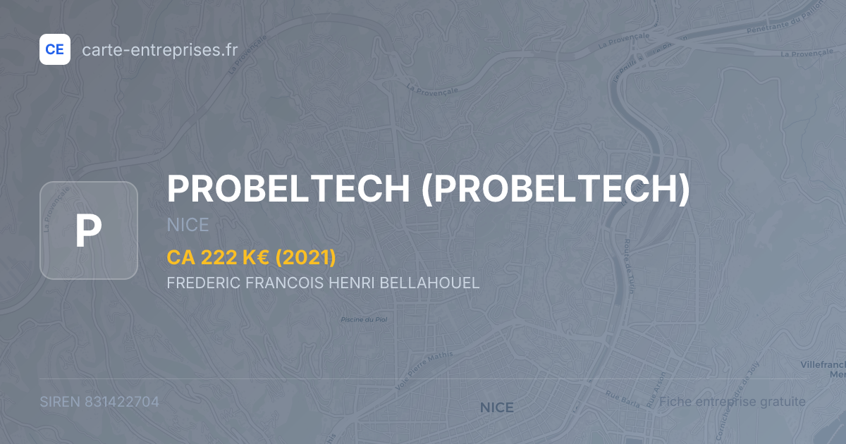 PROBELTECH — 831422704 — fiche entreprise