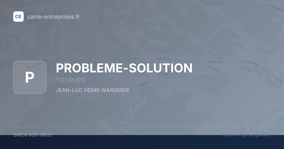 PROBLEME-SOLUTION — 809119613 — fiche entreprise