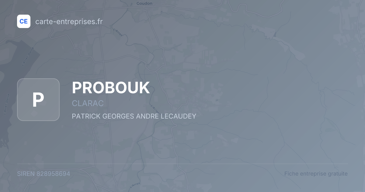 PROBOUK — 828958694 — fiche entreprise