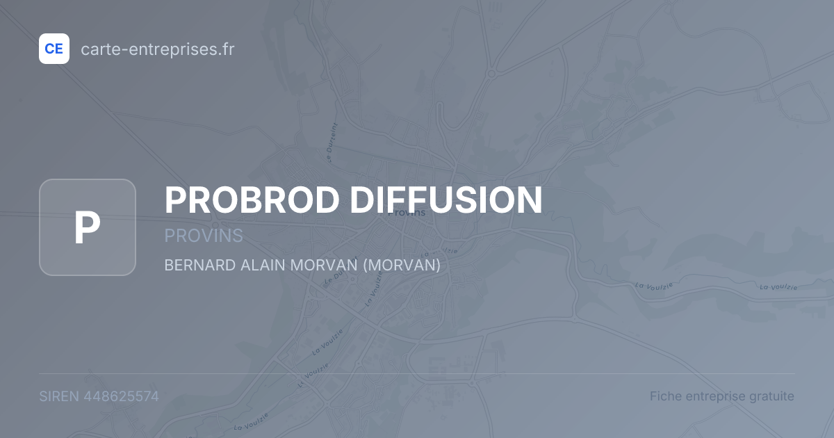 PROBROD DIFFUSION — 448625574 — fiche entreprise