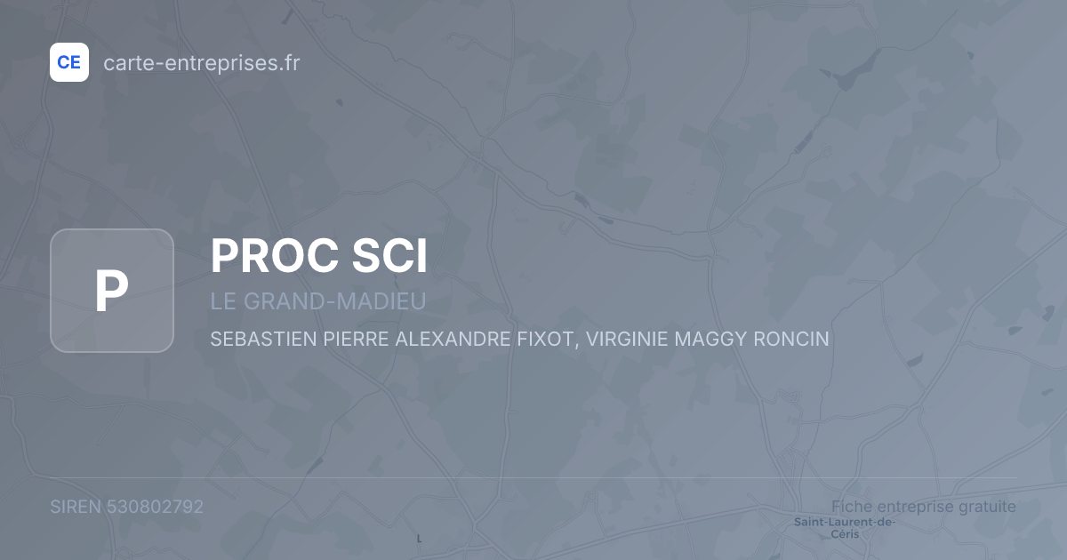 PROC SCI — 530802792 — fiche entreprise