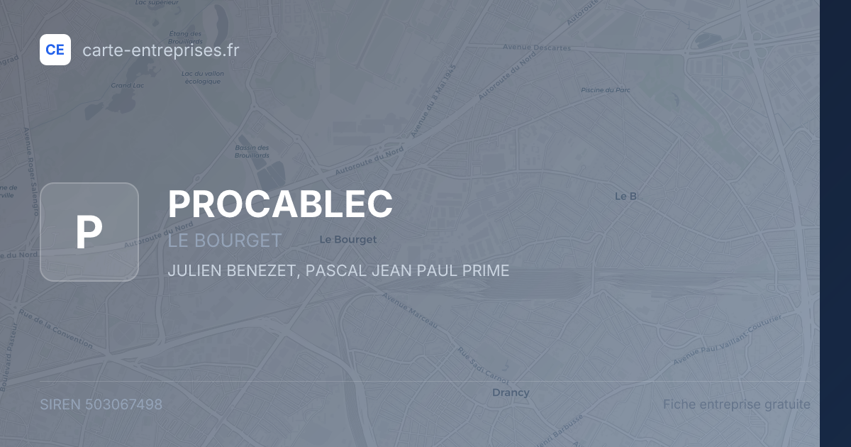 PROCABLEC — 503067498 — fiche entreprise