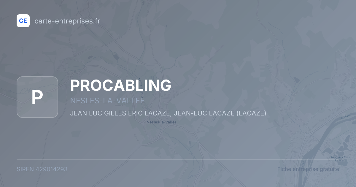 PROCABLING — 429014293 — fiche entreprise