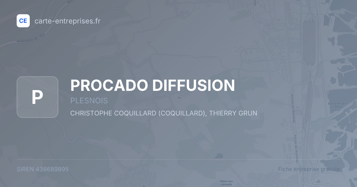 PROCADO DIFFUSION — 438689895 — fiche entreprise