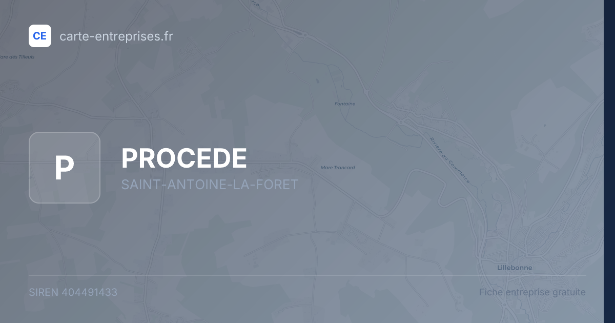 PROCEDE — 404491433 — fiche entreprise