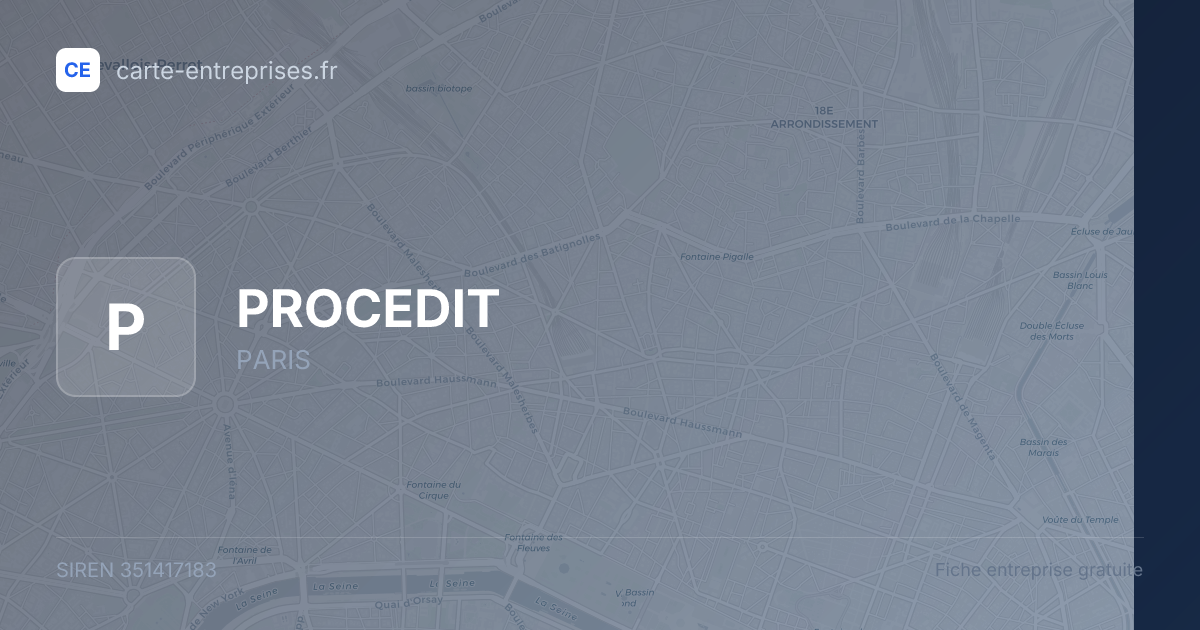 PROCEDIT — 351417183 — fiche entreprise