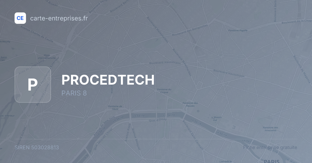 PROCEDTECH — 503028813 — fiche entreprise