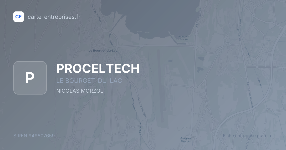 PROCELTECH — 949607659 — fiche entreprise