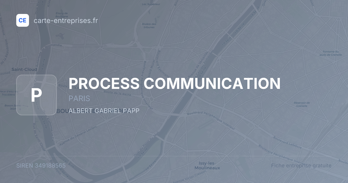 PROCESS COMMUNICATION — 349188565 — fiche entreprise