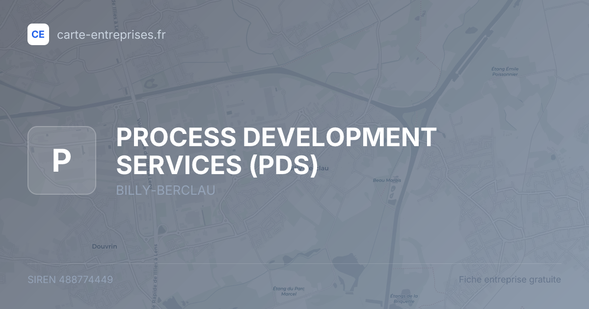 PROCESS DEVELOPMENT SERVICES (PDS) — 488774449 — fiche entreprise