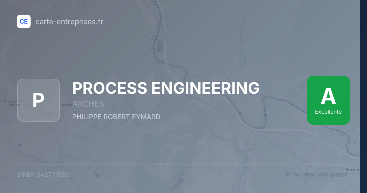 PROCESS ENGINEERING — 342771086 — fiche entreprise