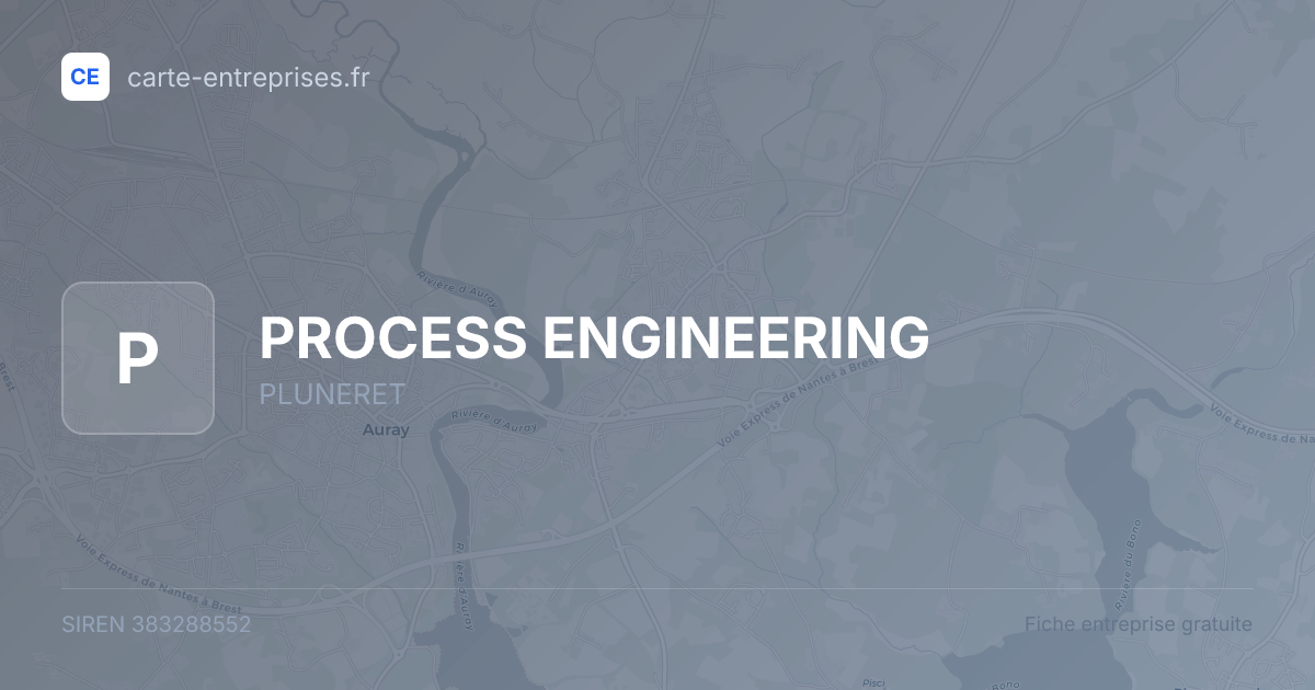 PROCESS ENGINEERING — 383288552 — fiche entreprise
