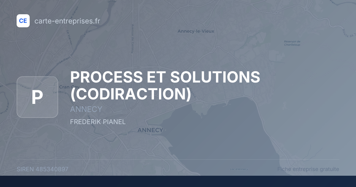 PROCESS ET SOLUTIONS (CODIRACTION) — 485340897 — fiche entreprise