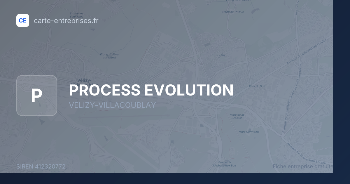 PROCESS EVOLUTION — 412320772 — fiche entreprise