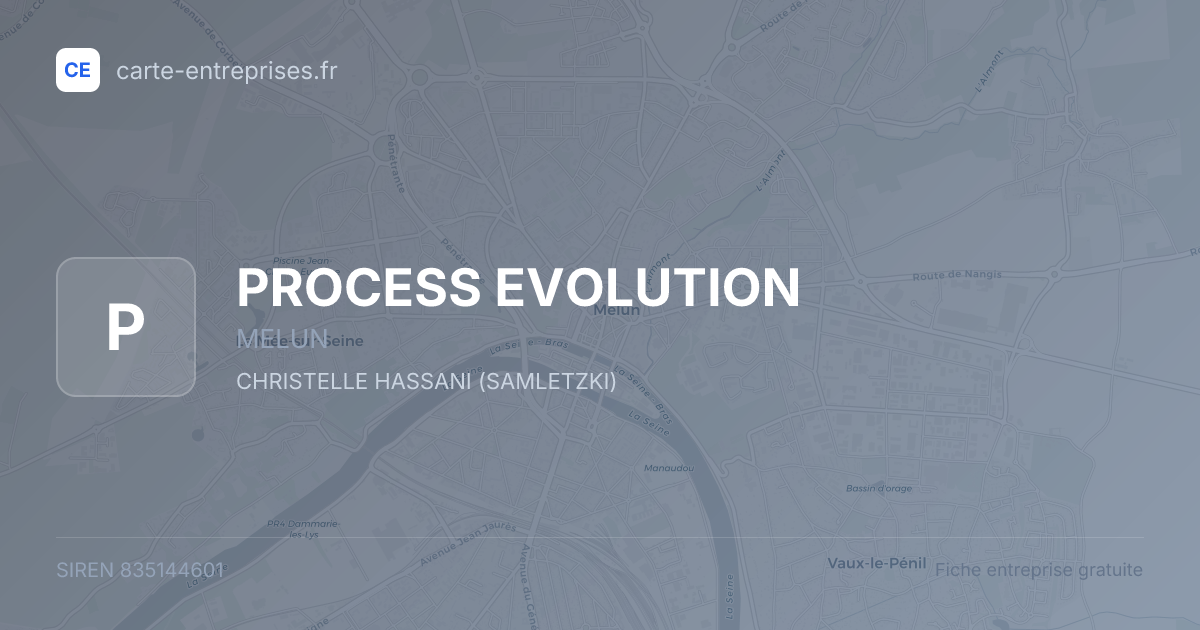 PROCESS EVOLUTION — 835144601 — fiche entreprise