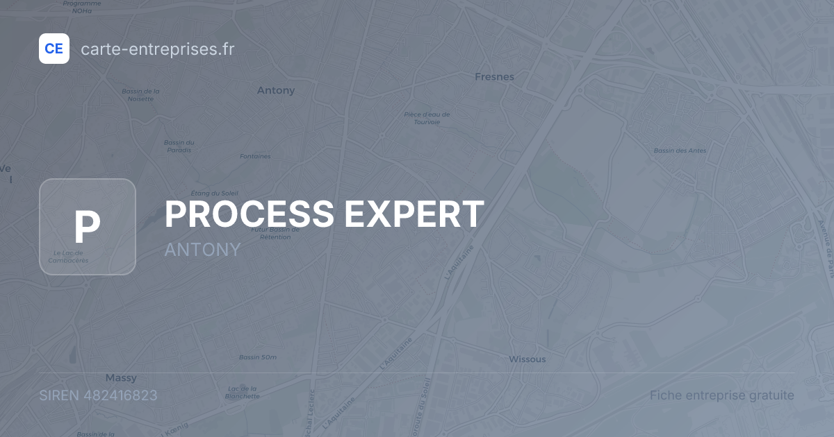 PROCESS EXPERT — 482416823 — fiche entreprise