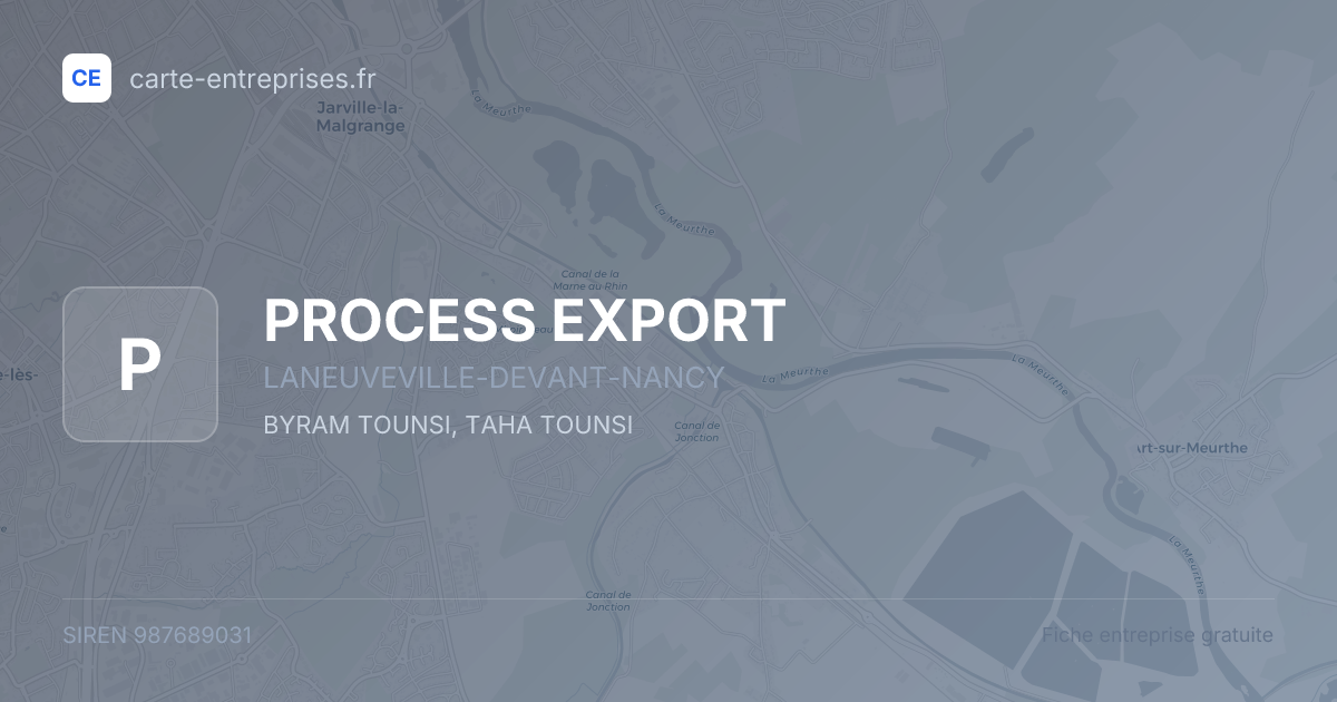 PROCESS EXPORT — 987689031 — fiche entreprise
