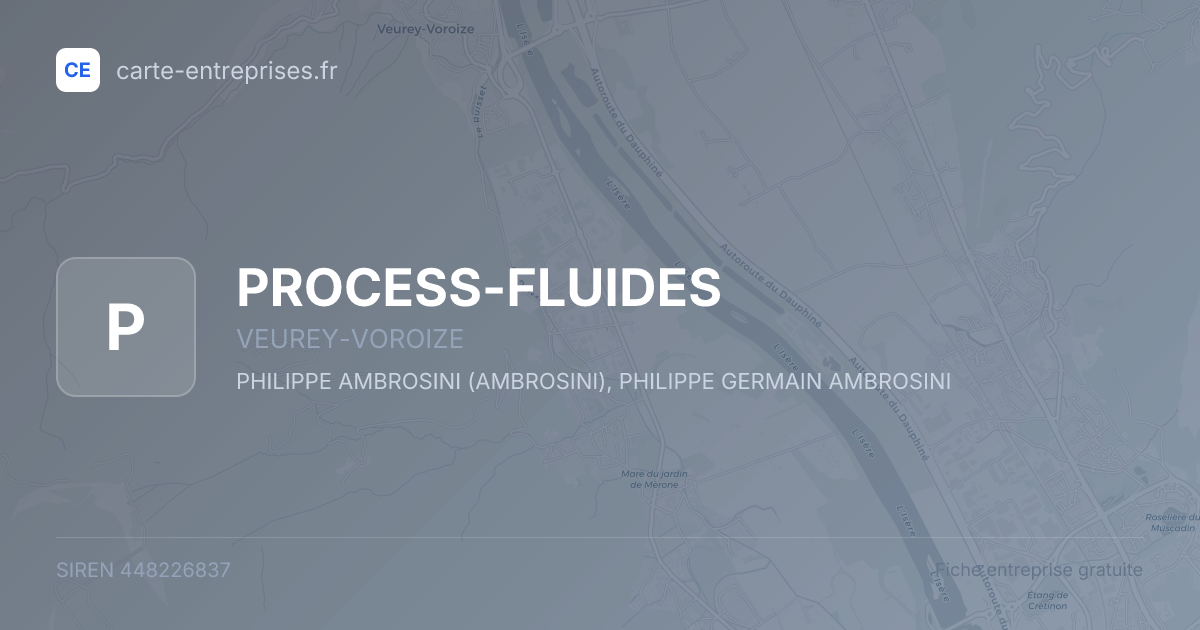 PROCESS-FLUIDES — 448226837 — fiche entreprise