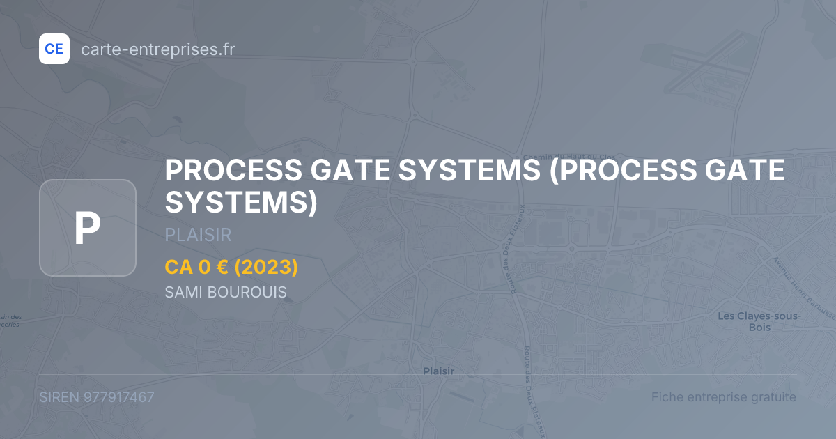 PROCESS GATE SYSTEMS — 977917467 — fiche entreprise
