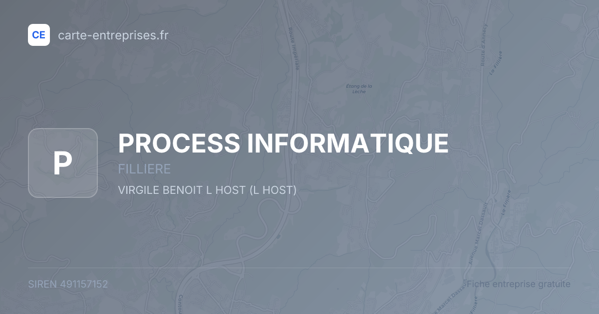 PROCESS INFORMATIQUE — 491157152 — fiche entreprise