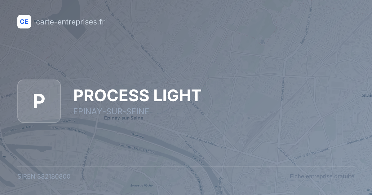 PROCESS LIGHT — 382180800 — fiche entreprise