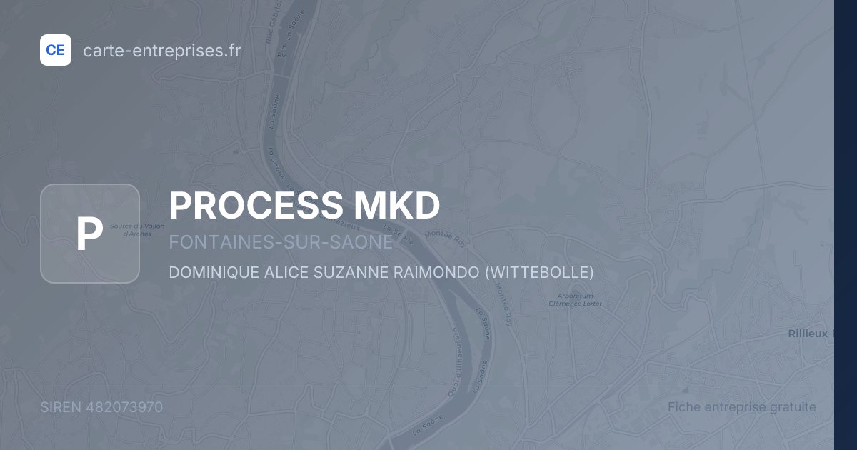PROCESS MKD — 482073970 — fiche entreprise