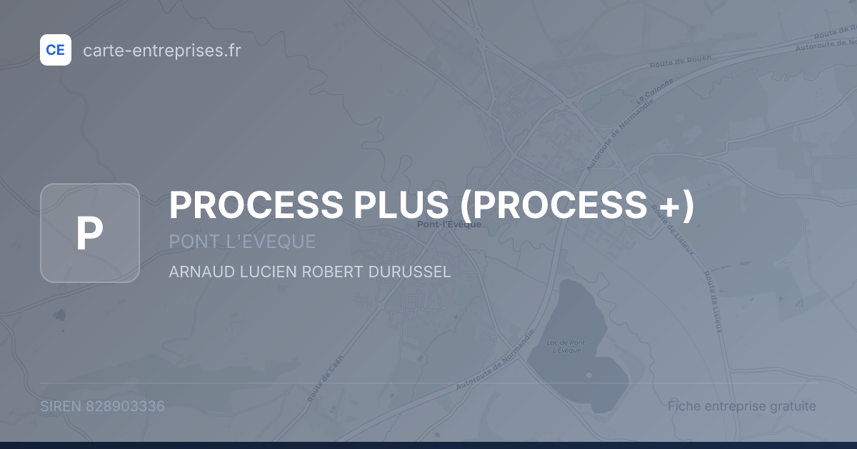 PROCESS PLUS (PROCESS +) — 828903336 — fiche entreprise