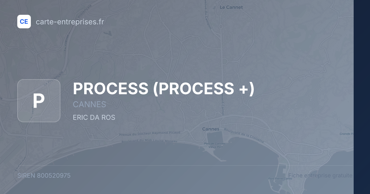 PROCESS (PROCESS +) — 800520975 — fiche entreprise