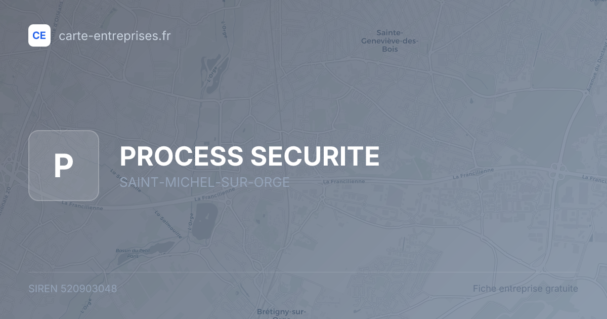 PROCESS SECURITE — 520903048 — fiche entreprise