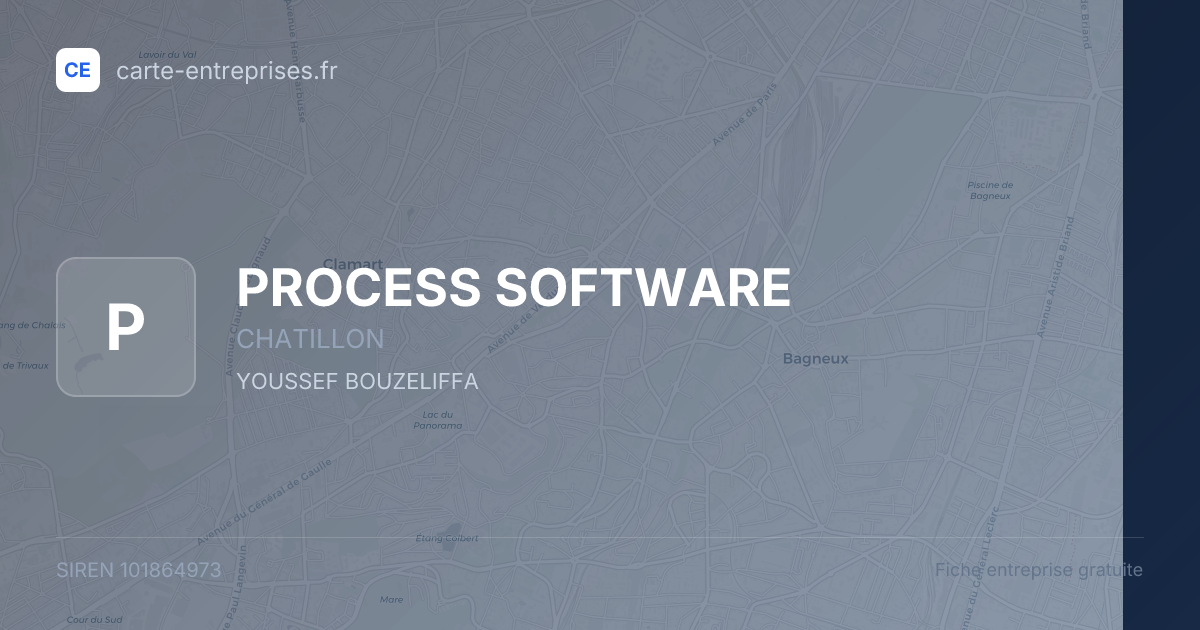 PROCESS SOFTWARE — 101864973 — fiche entreprise