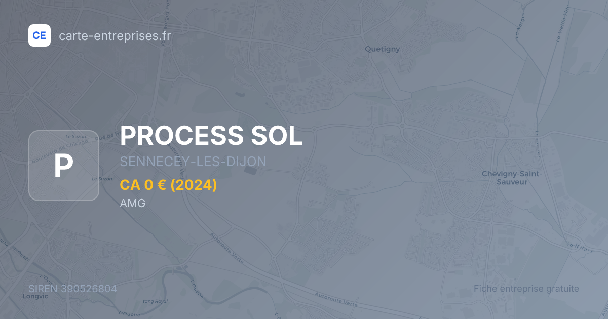 PROCESS SOL — 390526804 — fiche entreprise