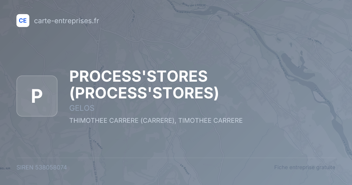 PROCESS'STORES — 538058074 — fiche entreprise