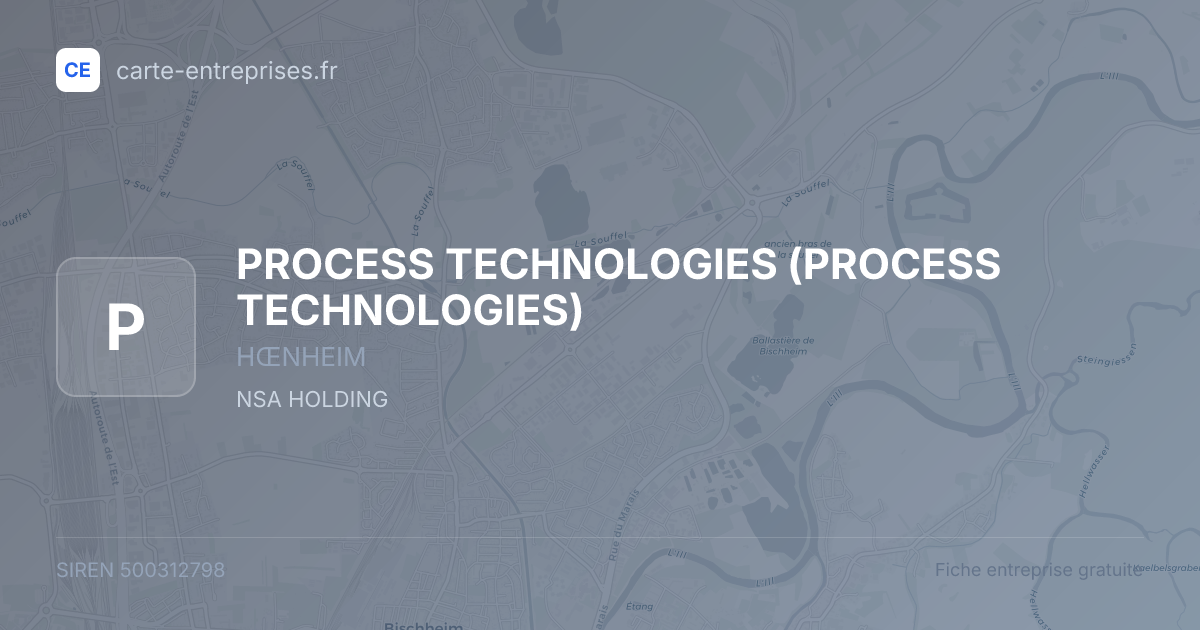 PROCESS TECHNOLOGIES — 500312798 — fiche entreprise