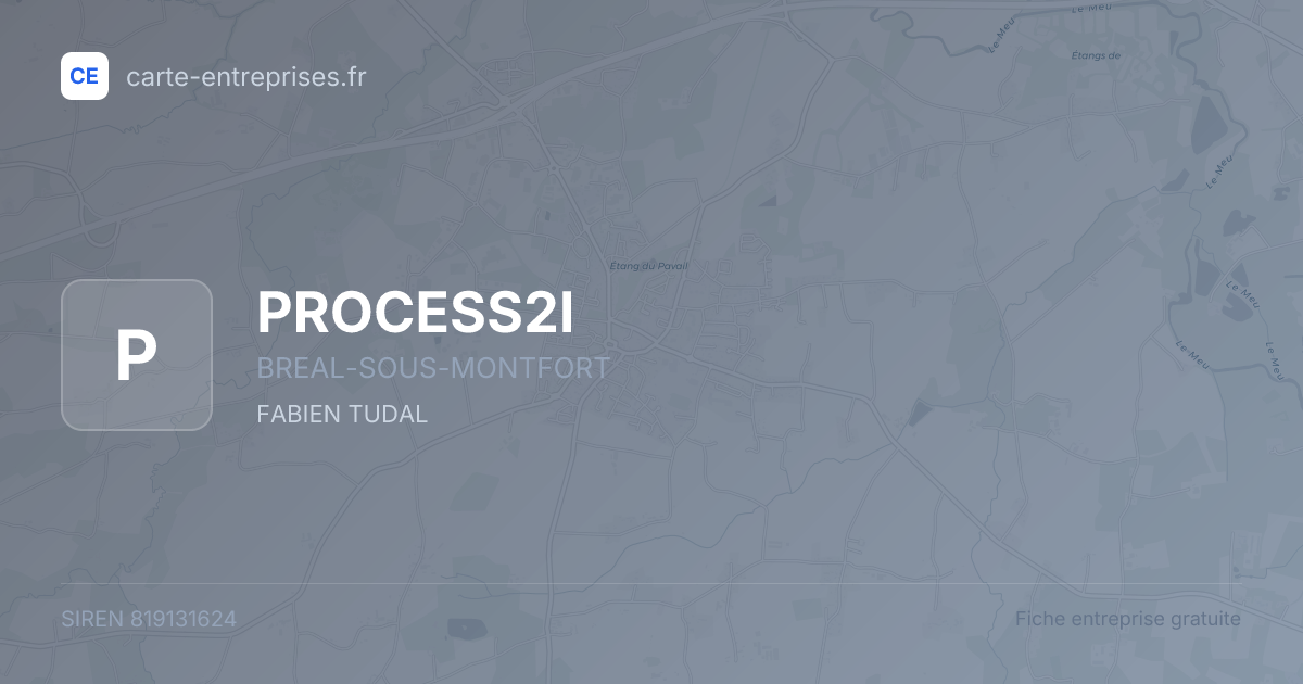 PROCESS2I — 819131624 — fiche entreprise